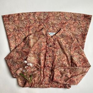 Vintage 70s pink floral dress